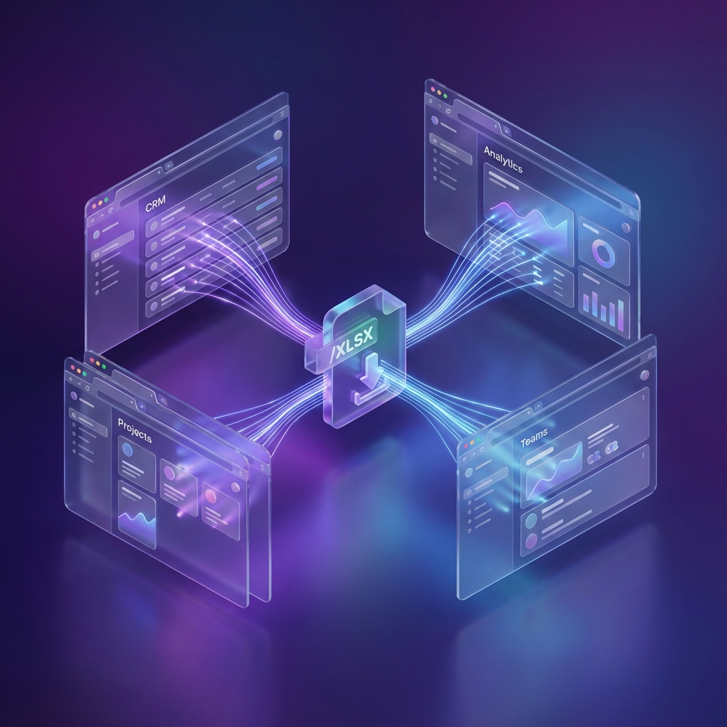 Multiple workspace tabs connecting to export file