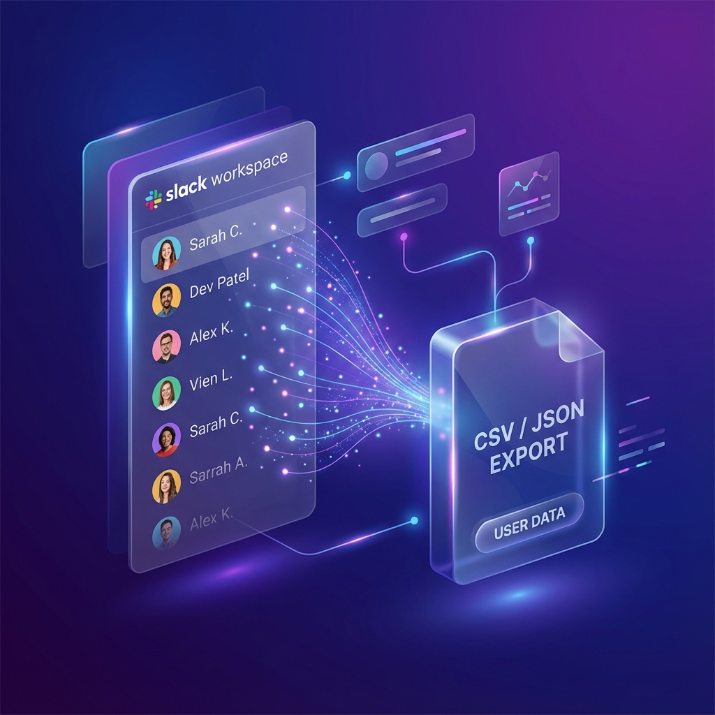 Slack workspace directory export visualization